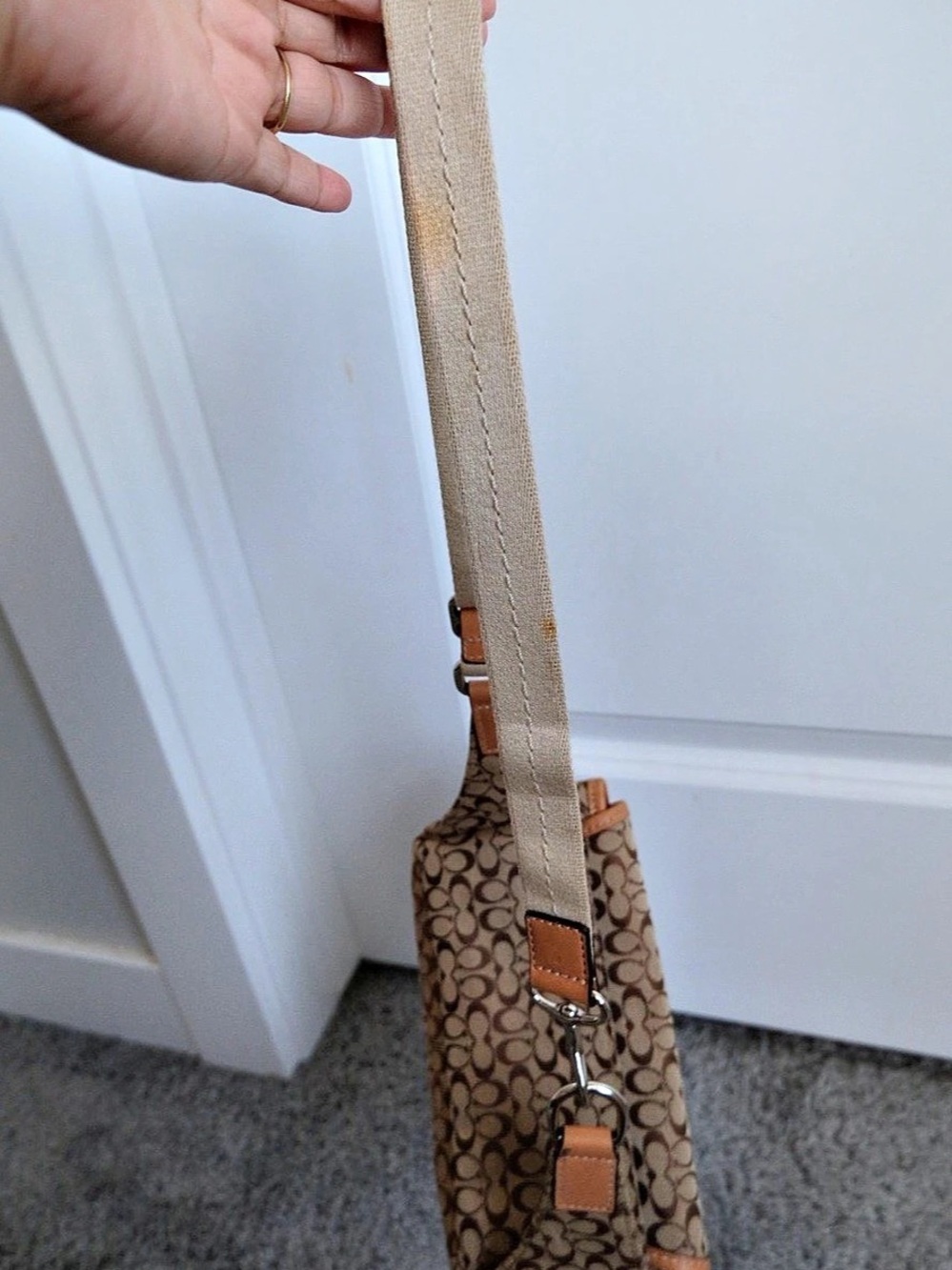 Coach Signature C Utility Belt Bag Crossbody in Brown & Tan - Picture 9 of 15